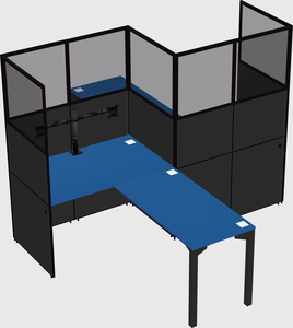 L-shape cubicles