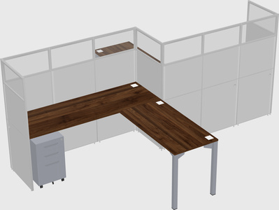 L-shape cubicles