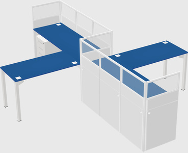 L-shape cubicles