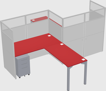 L-shape cubicles