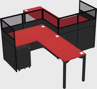 L-shape cubicles