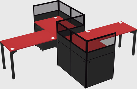 L-shape cubicles