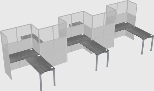 L-shape cubicles