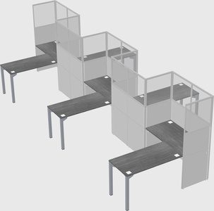 L-shape cubicles