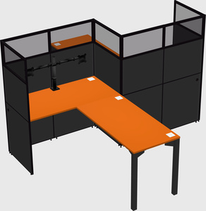 L-shape cubicles