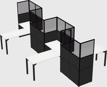L-shape cubicles