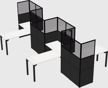 L-shape cubicles