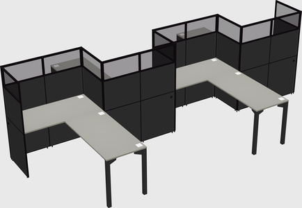 L-shape cubicles