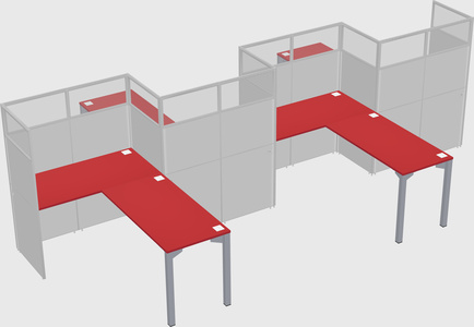 L-shape cubicles