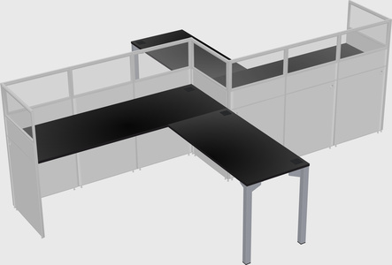 L-shape cubicles