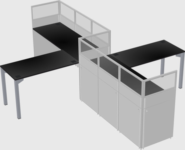 L-shape cubicles