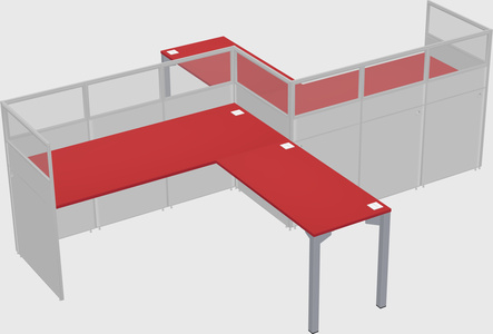 L-shape cubicles