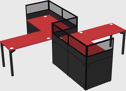 L-shape cubicles