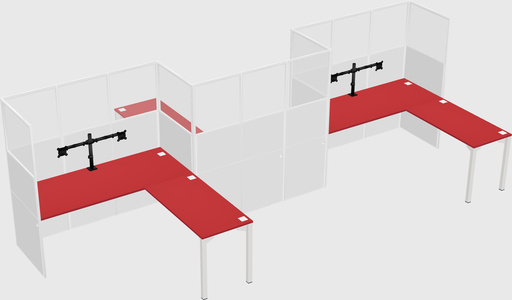 L-shape cubicles