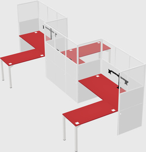 L-shape cubicles