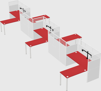 L-shape cubicles