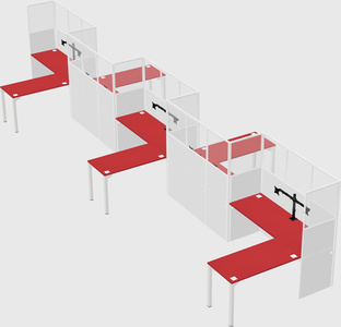 L-shape cubicles