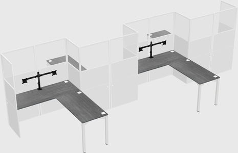 L-shape cubicles