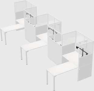 L-shape cubicles