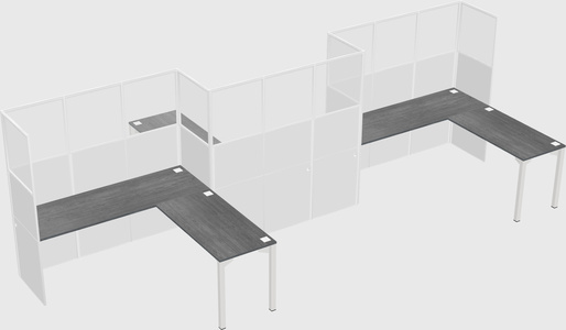 L-shape cubicles