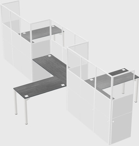 L-shape cubicles