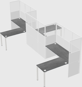L-shape cubicles