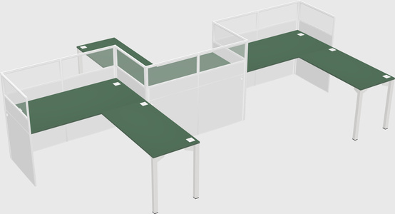 L-shape cubicles