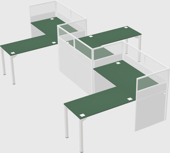 L-shape cubicles