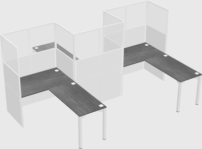 L-shape cubicles