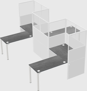 L-shape cubicles