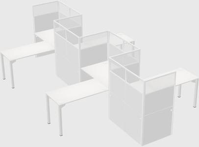 L-shape cubicles