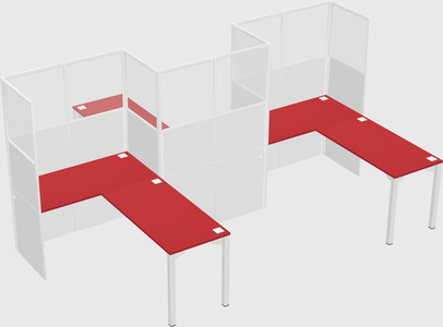 L-shape cubicles