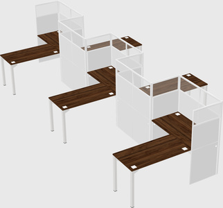 L-shape cubicles