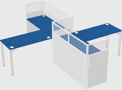 L-shape cubicles