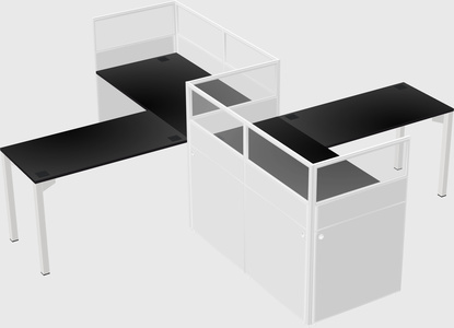 L-shape cubicles