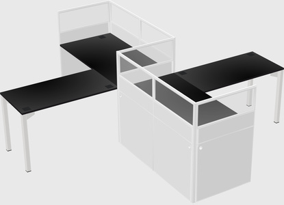 L-shape cubicles