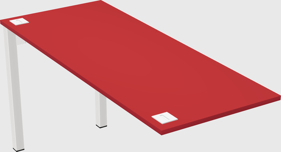 Desk return - metal base - wooden & panel systems