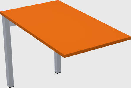 Desk return - metal base - wooden & panel systems