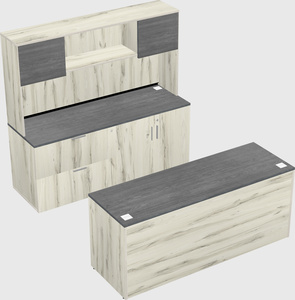 Parallel desk with credenza