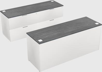 Parallel desk with credenza