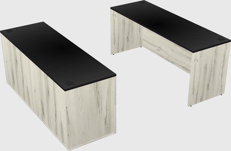 Parallel desk with credenza