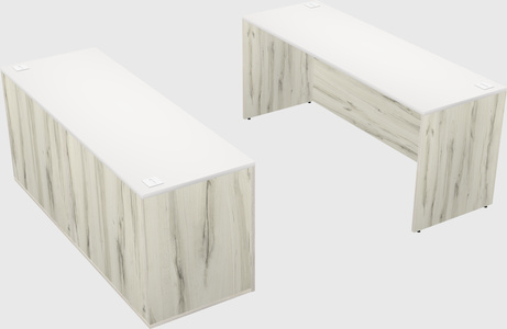 Parallel desk with credenza