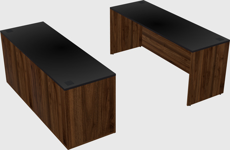 Parallel desk with credenza