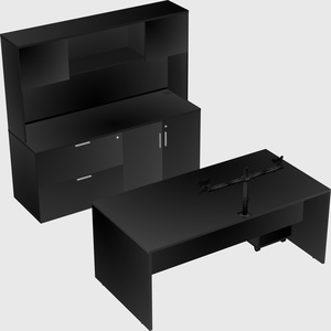 Parallel desk with credenza