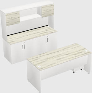 Parallel desk with credenza