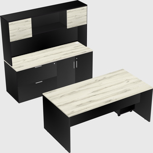 Parallel desk with credenza