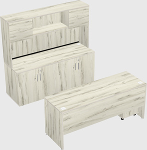 Parallel desk with credenza