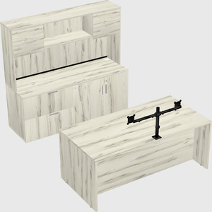 Parallel desk with credenza