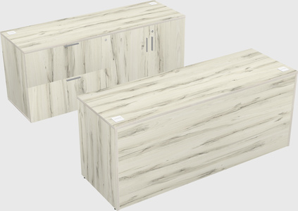 Parallel desk with credenza