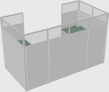 U-shaped cubicle